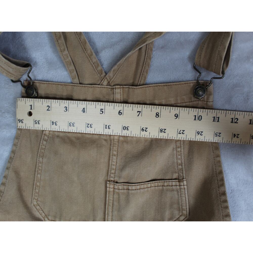 Free People Ziggy Overalls Womens Medium Tan Cotton Utility Carpenter Festival - Picture 6 of 8